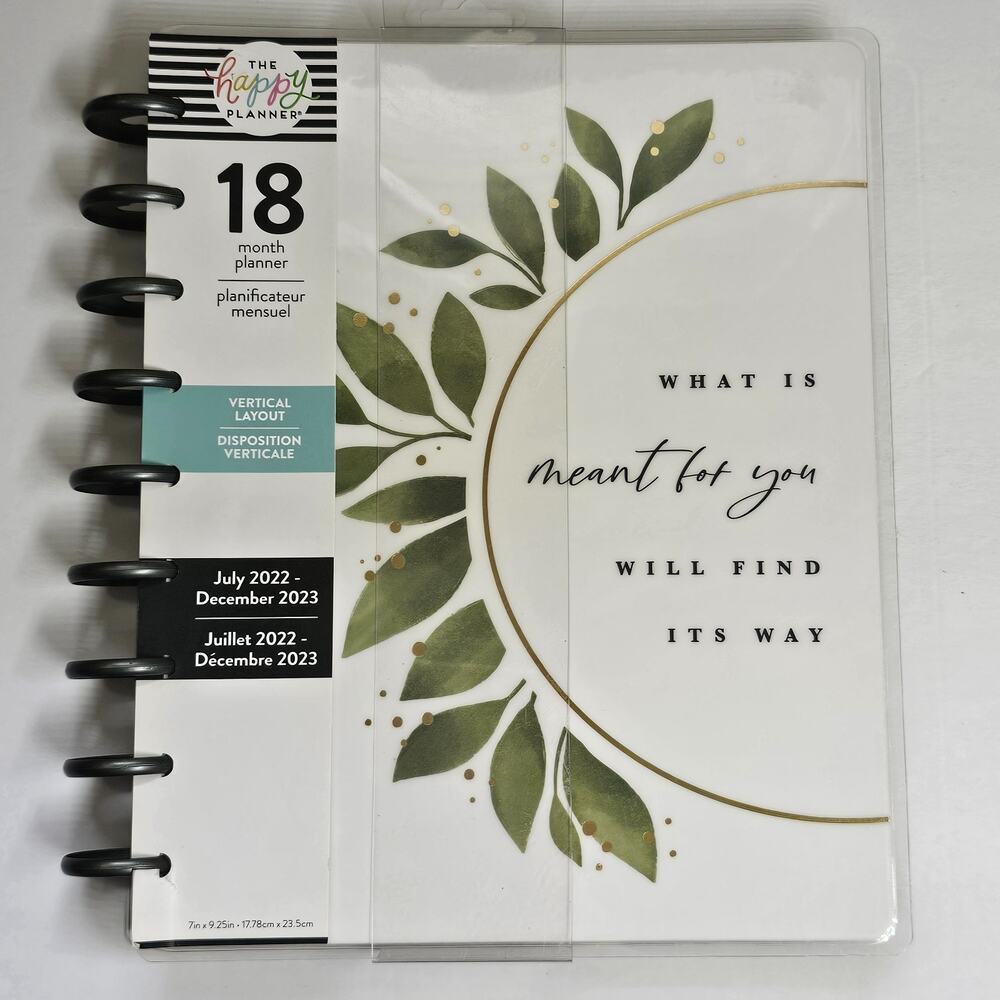 Happy Planner What Is Meant For You Classic Vertical Layout 18 Mo July 2022-2023